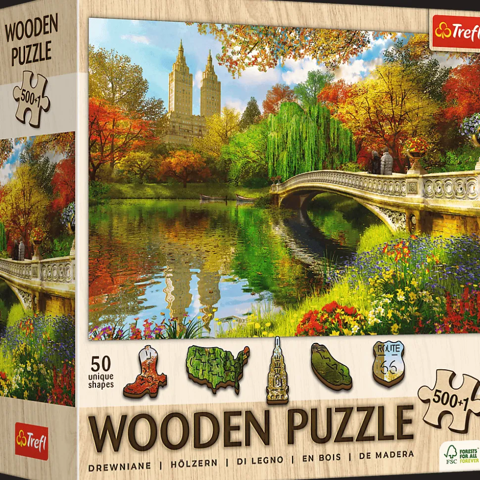 Puzzle drewniane 501 el. Central Park, Manhattan, Nowy Jork