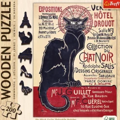 Puzzle drewniane 200 el. Czarny Kot, Théophile Alexandre Steinlen