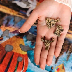 Puzzle drewniane 501 el. Dzikie koty w dżungli