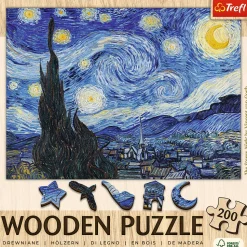 Puzzle drewniane 200 el. Gwiaździsta Noc, Vincent van Gogh
