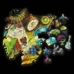 Puzzle drewniane 501 el. Kolorowe koktajle