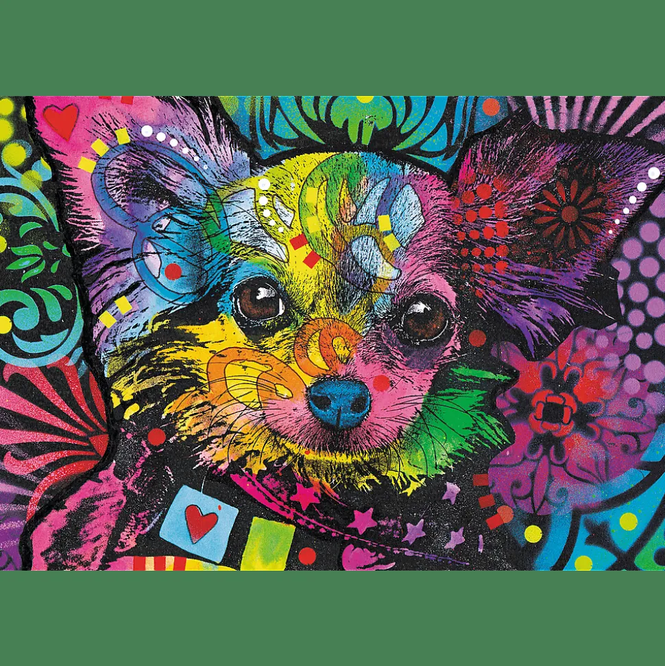 Puzzle drewniane 501 el. Kolorowy szczeniak