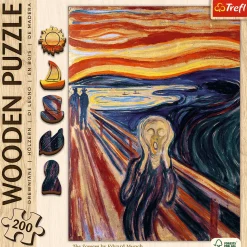 Puzzle drewniane 200 el. Krzyk, Edvard Munch