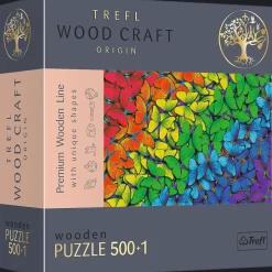 Puzzle drewniane 500+1 el. Tęczowe motyle