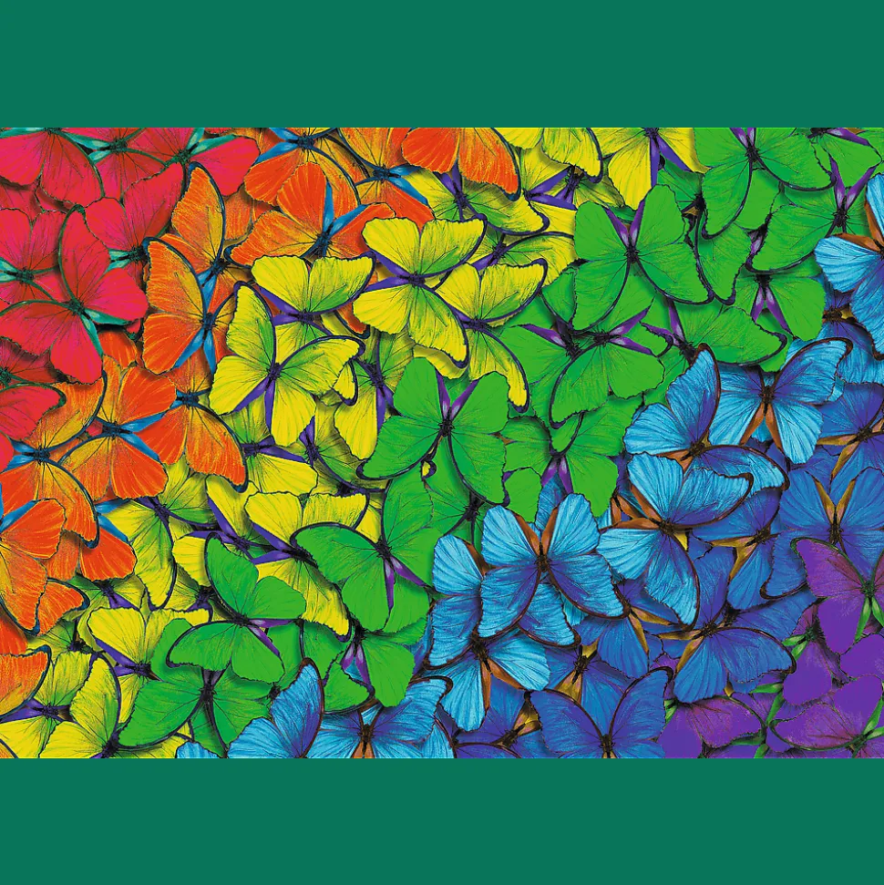 Puzzle drewniane 500+1 el. Tęczowe motyle
