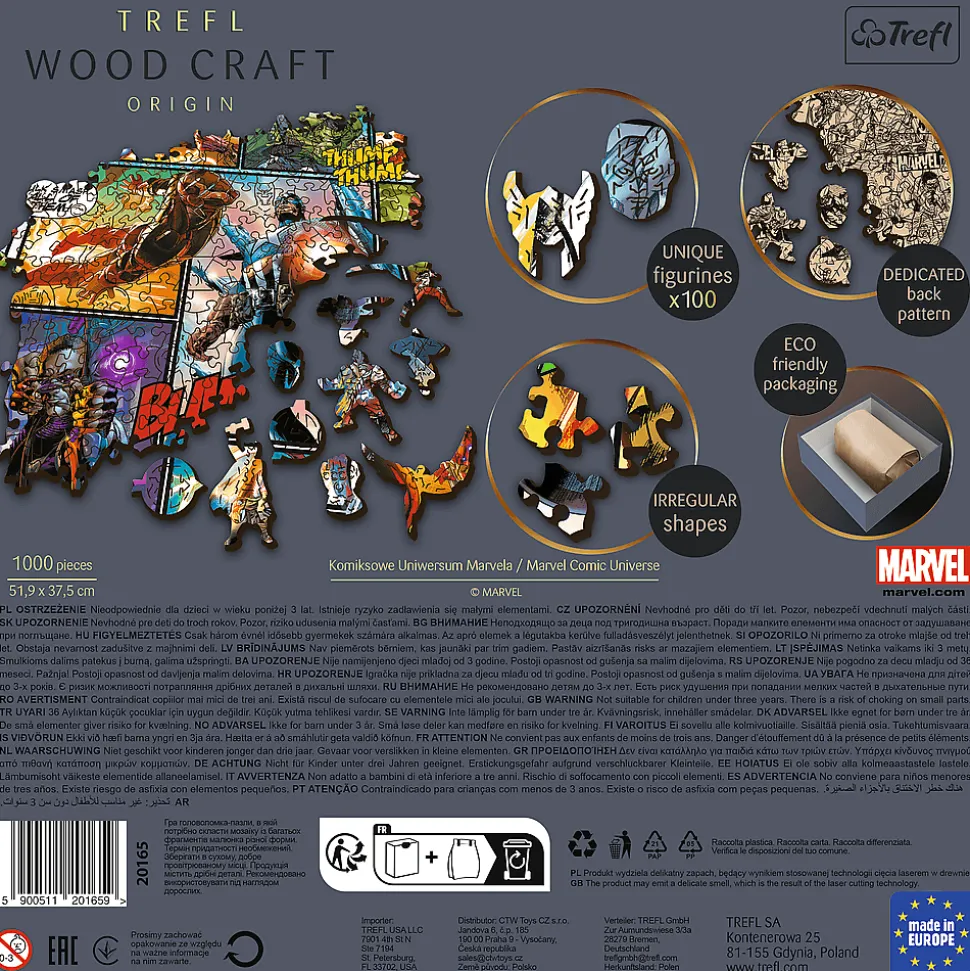 Puzzle drewniane Avengers 1000 el. Komiksowe uniwersum Marvela