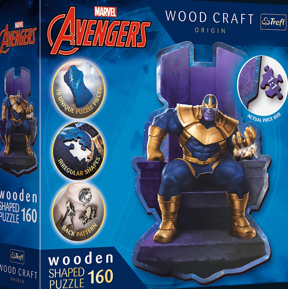 Puzzle drewniane Avengers 160 el. Thanos na Tronie