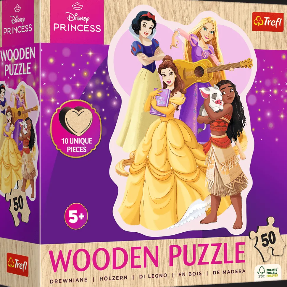 Puzzle drewniane Disney 50 el. Urocze Księżniczki
