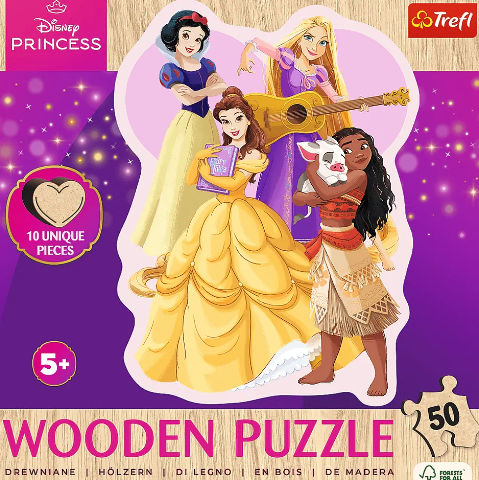 Puzzle drewniane Disney 50 el. Urocze Księżniczki