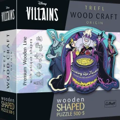 Puzzle drewniane Disney 500+5 el. Złoczyńcy: Przepis na kłopoty