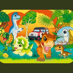 Puzzle drewniane Jurassic World 24 el. Poznaj dinozaury