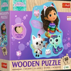 Puzzle drewniane Koci Domek Gabi 50 el. Wesoła Gabby