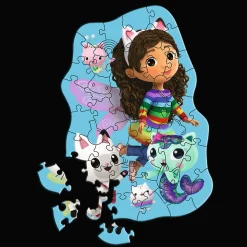 Puzzle drewniane Koci Domek Gabi 50 el. Wesoła Gabby