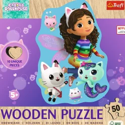 Puzzle drewniane Koci Domek Gabi 50 el. Wesoła Gabby