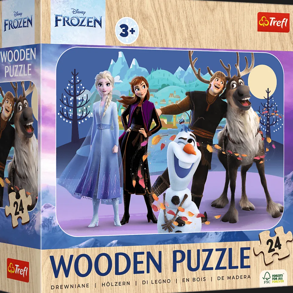 Puzzle drewniane Kraina Lodu 24 el. Niesamowita Kraina Lodu