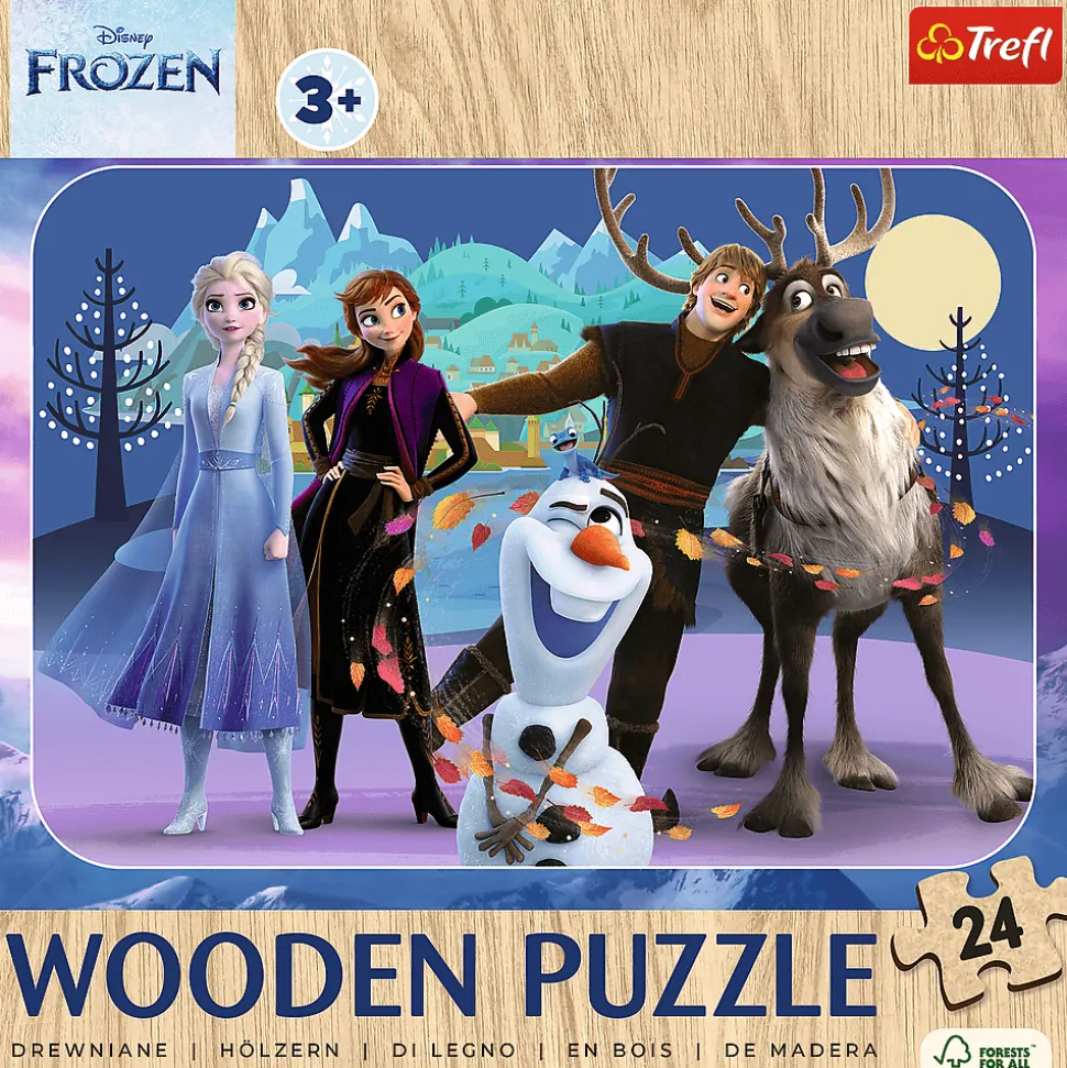 Puzzle drewniane Kraina Lodu 24 el. Niesamowita Kraina Lodu