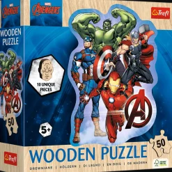 Puzzle drewniane Marvel 50 el. Przygody Avengers