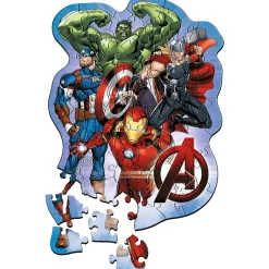 Puzzle drewniane Marvel 50 el. Przygody Avengers