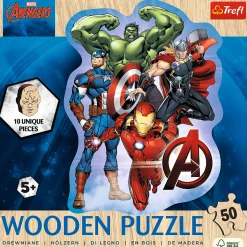 Puzzle drewniane Marvel 50 el. Przygody Avengers