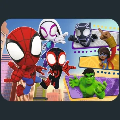Puzzle drewniane Marvel 24 el. Odważny Spiday i przyjaciele
