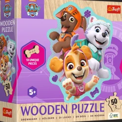 Puzzle drewniane Psi Patrol 50 el. Wesoła gromadka piesków
