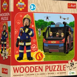 Puzzle drewniane Strażak Sam 24 el. Niesamowity strażak