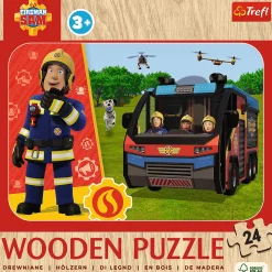 Puzzle drewniane Strażak Sam 24 el. Niesamowity strażak