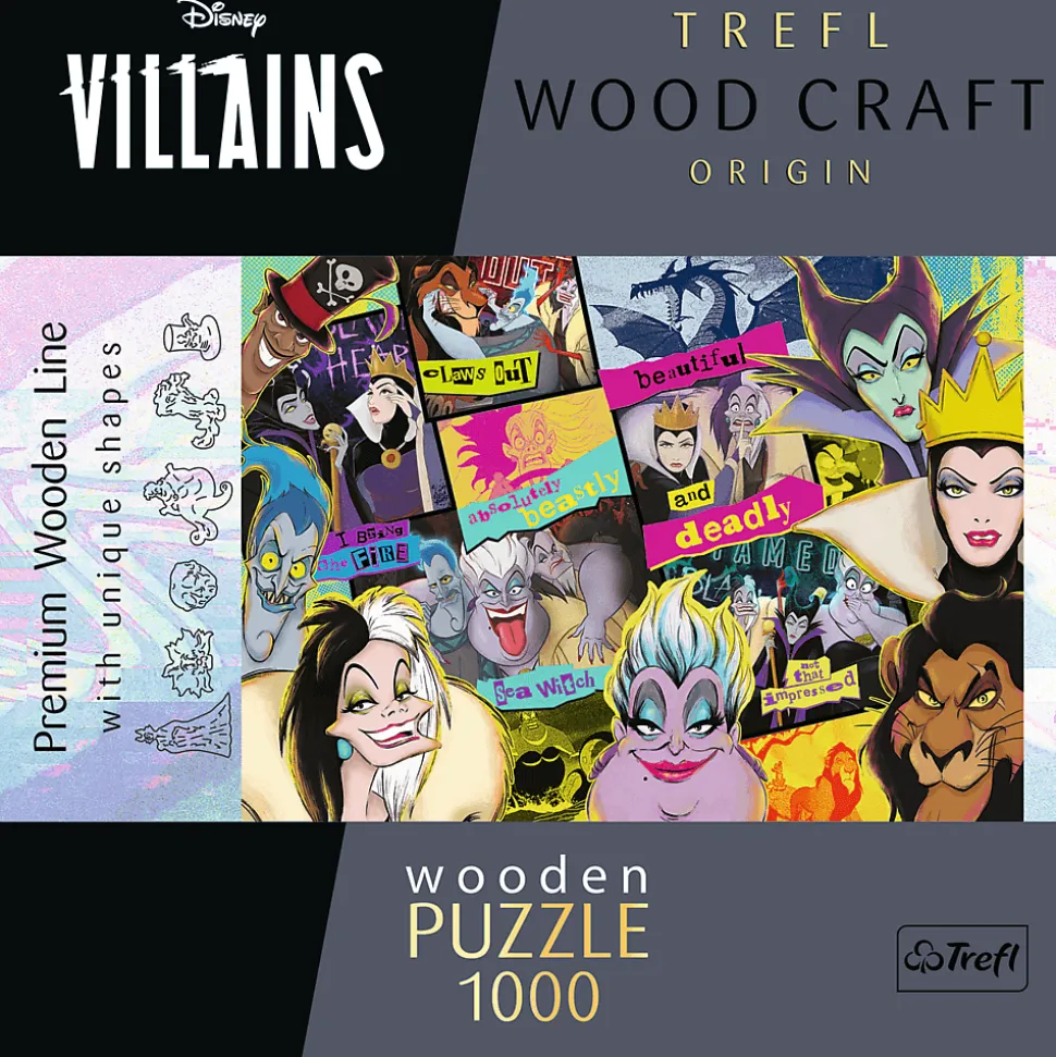 Puzzle drewniane Villains 1000 el. Zlot Złoczyńców