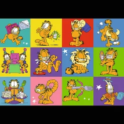 Puzzle Garfield 4 x 250 el. Garfield nie lubi poniedziałków