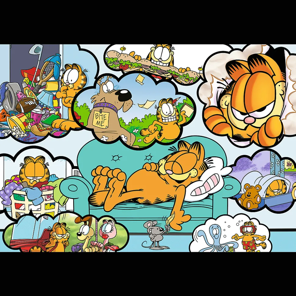 Puzzle Garfield 4 x 250 el. Garfield nie lubi poniedziałków