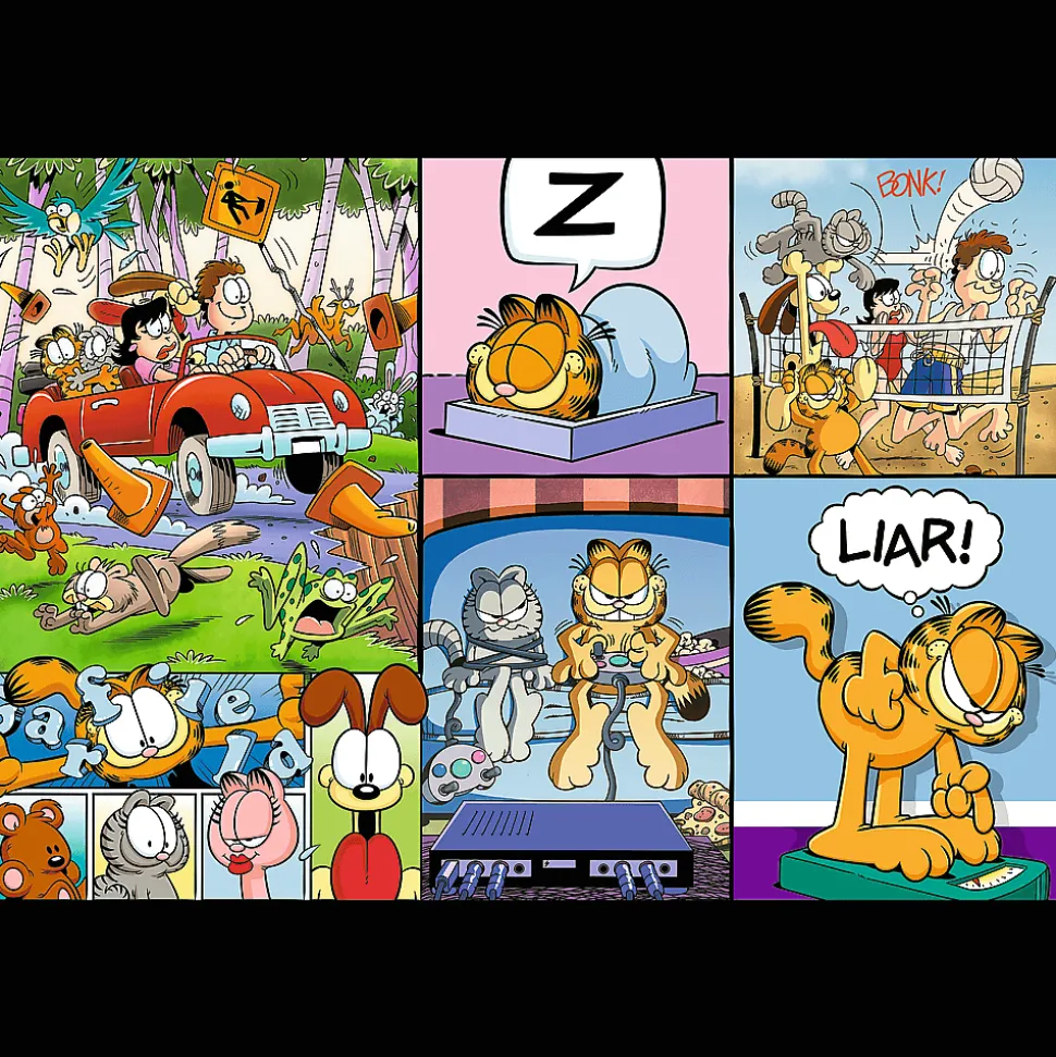 Puzzle Garfield 4 x 250 el. Garfield nie lubi poniedziałków