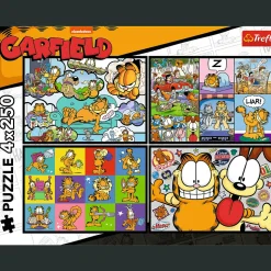 Puzzle Garfield 4 x 250 el. Garfield nie lubi poniedziałków