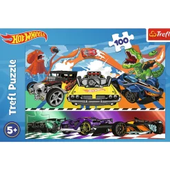 Puzzle Hot Wheels 100 el. Pedzące samochody
