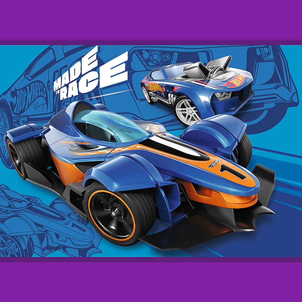 Puzzle Hot Wheels 4 x 250 el. Wyścigowe auta