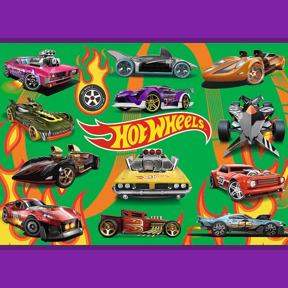 Puzzle Hot Wheels 4 x 250 el. Wyścigowe auta