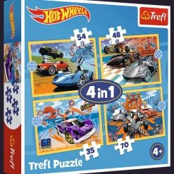 Puzzle Hot Wheels 4w1 Pojazdy Hot Wheels
