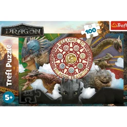 Puzzle Jak wytresować smoka 100 el. Smoki w akcji