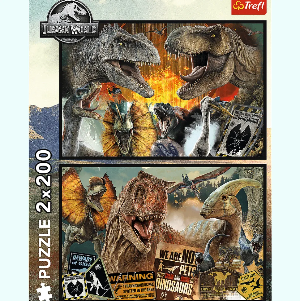 Puzzle Jurassic World 2 x 200 el. Prehistoryczny świat