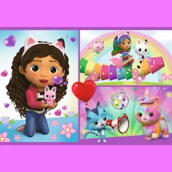 Puzzle Koci Domek Gabi 2 x 70 el. Baw się z Gabby