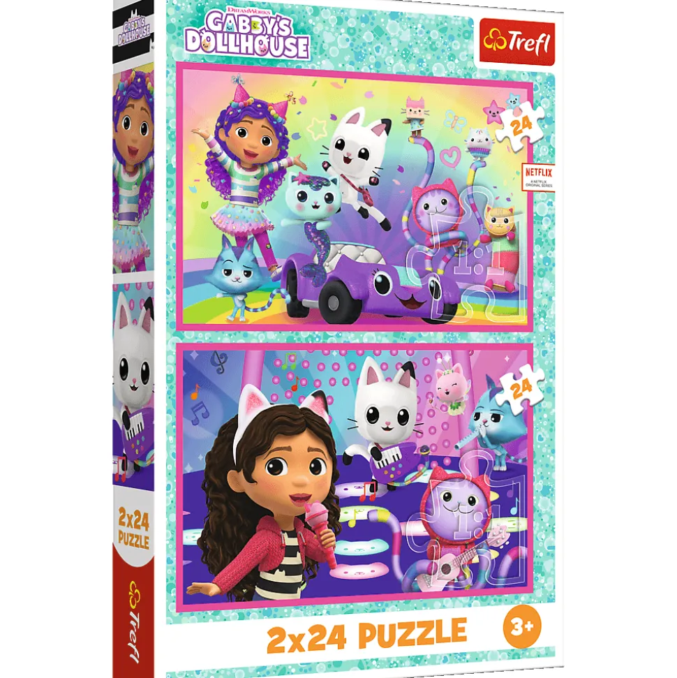 Puzzle Koci Domek Gabi 2 x 24 el. Zabawy z Gabby