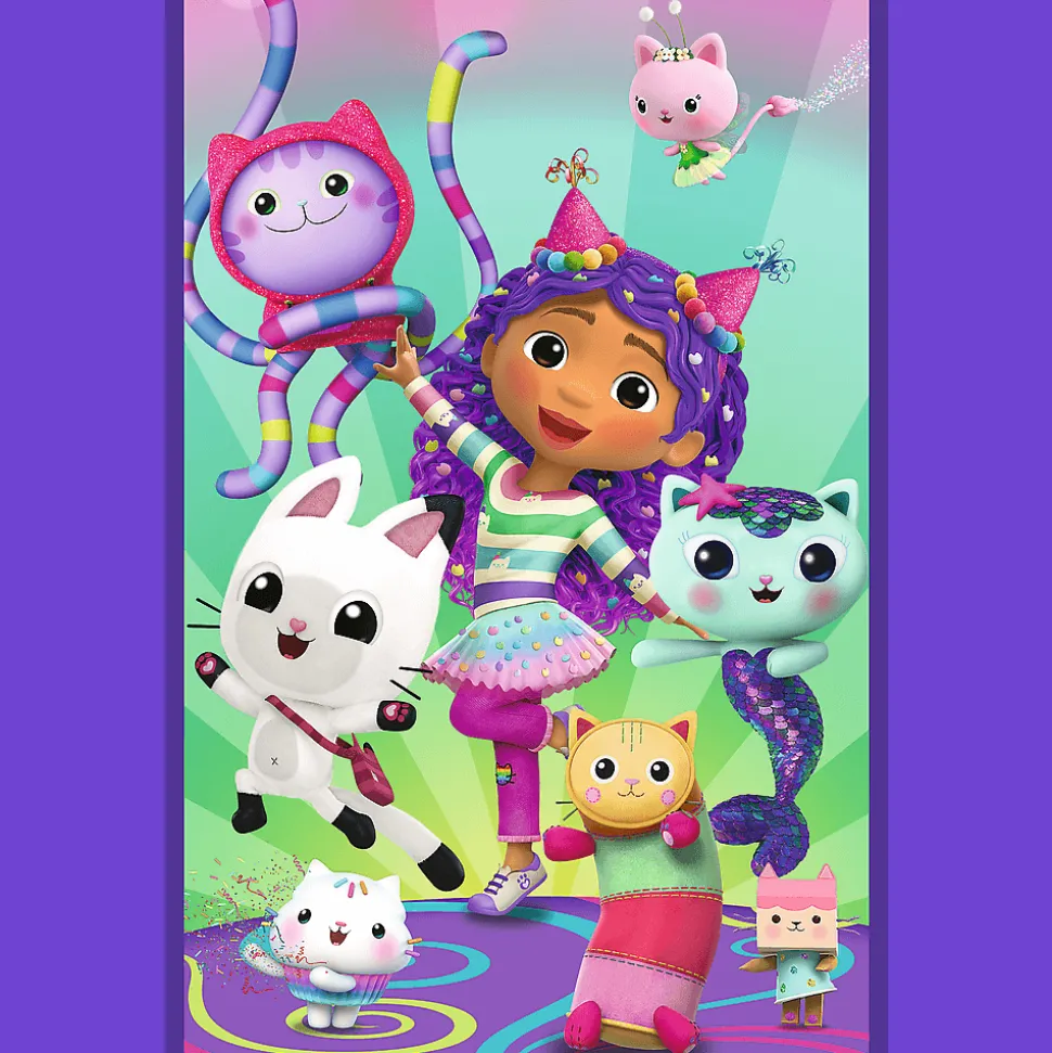 Puzzle Koci Domek Gabi 3 x 80 el. Kolorowe dni Gabby