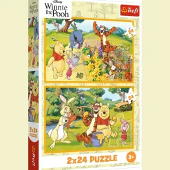 Puzzle Kubuś Puchatek 2 x 24 el. Dzień w ogrodzie