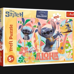 Puzzle Lilo & Stitch 100 el. Stitch i przyjaciele w akcji