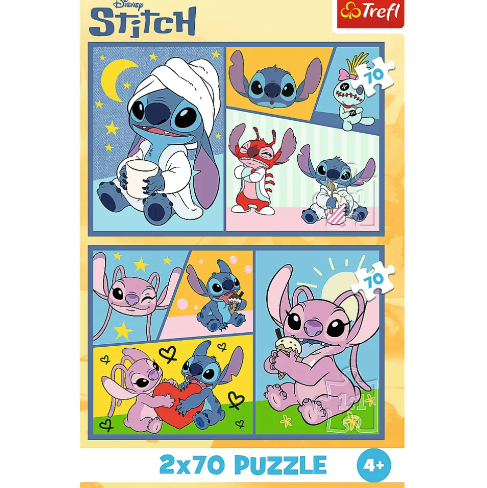 Puzzle Lilo & Stitch 2 x 70 el. Ze Stitchem nie ma nudy