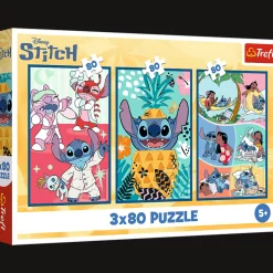 Puzzle Lilo & Stitch 3 x 80 el. Świat Stitcha