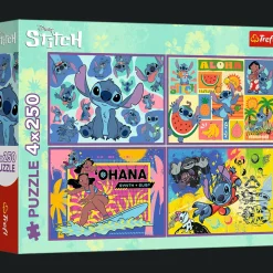 Puzzle Lilo & Stitch 4 x 250 el. Niezwykły Stitch