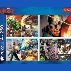 Puzzle Marvel 4 x 250 el. Bohaterskie dni
