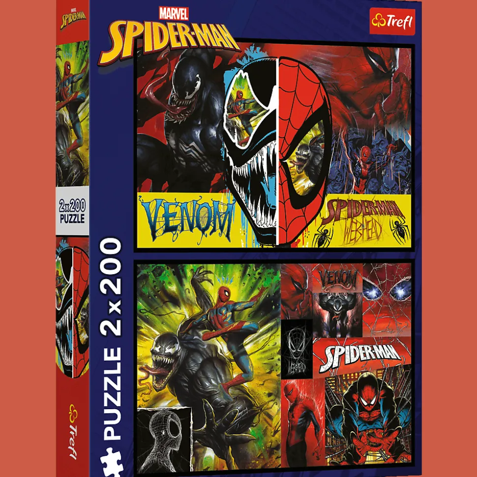 Puzzle Marvel 2 x 200 el. Dzień i noc Spidermana