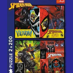 Puzzle Marvel 2 x 200 el. Dzień i noc Spidermana
