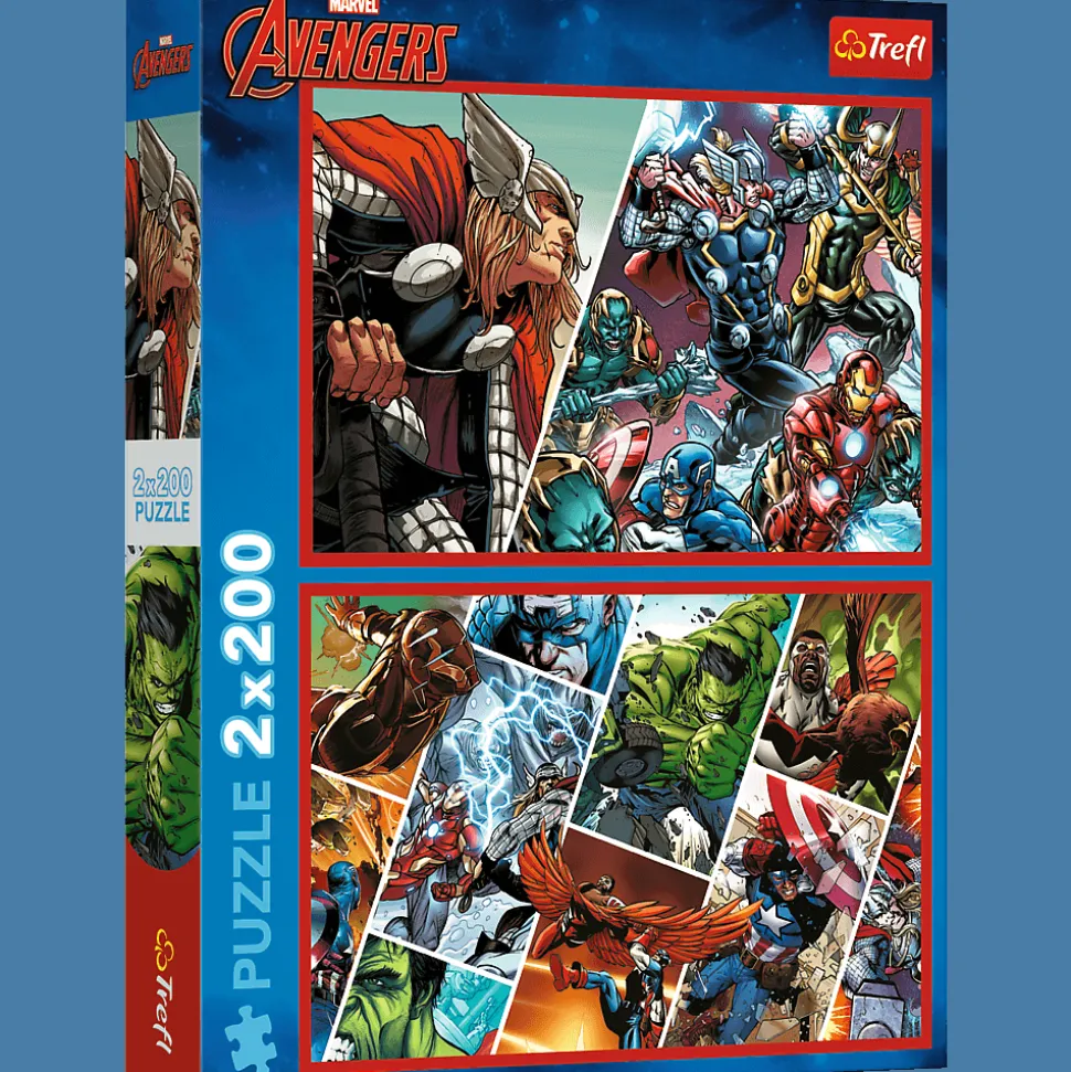 Puzzle Marvel 2 x 200 el. Obrońcy świata